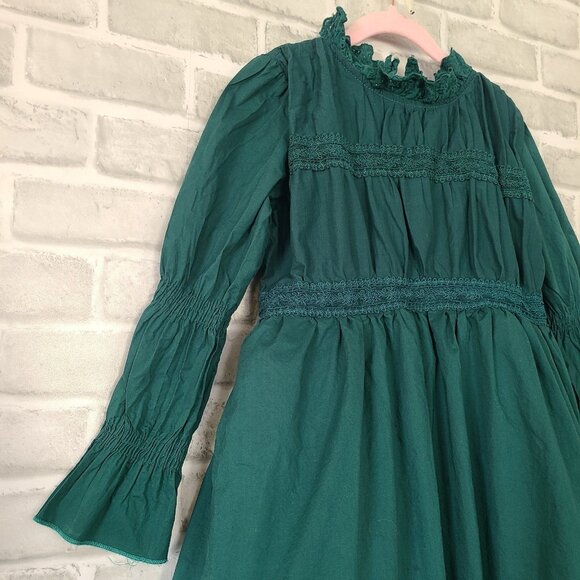 Trish Scully Hattie Emerald Green Long Dress sz 8 Spring Easter Party Victorian - Picture 3 of 10